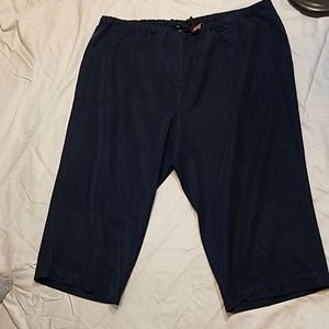 Caribbean Joe dark navy wide leg capris 3X